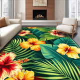 Ultra Soft Area Rug, Non Slip, Stain Resistant, Washable Area Rugs for Living Room, Bedroom, Exotic Rustic Patterned Harmony(Yellow)
