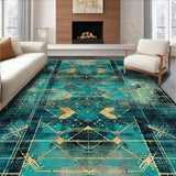 Ultra Soft Area Rug, Non Slip, Stain Resistant, Washable Area Rugs for Living Room, Bedroom, Boho Bow Decor Rug(Blue)