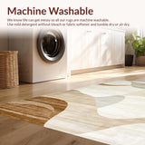 Ultra Soft Area Rug, Non Slip, Stain Resistant, Washable Area Rugs for Living Room, Bedroom, Stylish Modern Geometric Shapes(Beige)