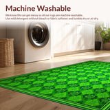 Ultra Soft Area Rug, Non Slip, Stain Resistant, Washable Area Rugs for Living Room, Bedroom, Rustic Nature-Inspired Welcome Mat(Green)