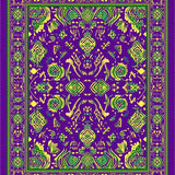 Ultra Soft Area Rug, Non Slip, Stain Resistant, Washable Area Rugs for Living Room, Bedroom, Festive Elegant Lattice Design(Purple)