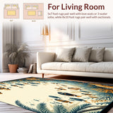Ultra Soft Area Rug, Non Slip, Stain Resistant, Washable Area Rugs for Living Room, Bedroom, Tropical Fish Area with Unique Coastal Inspired Design for Versatile Decor(Blue)