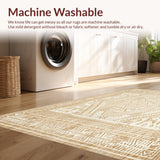 Ultra Soft Area Rug, Non Slip, Stain Resistant, Washable Area Rugs for Living Room, Bedroom, Boho Style Rug Tan Jute Carpet(Beige)