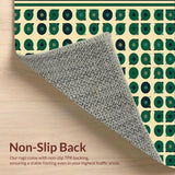 Beige Foundation Green Stylized Geometric Spotted(Green)