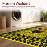 Ultra Soft Area Rug, Non Slip, Stain Resistant, Washable Area Rugs for Living Room, Bedroom, Cozy Textured Farm Animal Theme(Black)