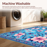 Charming Blue Botanical Print(Blue)