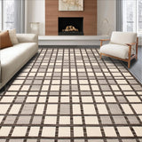 Ultra Soft Area Rug, Non Slip, Stain Resistant, Washable Area Rugs for Living Room, Bedroom, Chic Contemporary Geometric Motif(Beige)