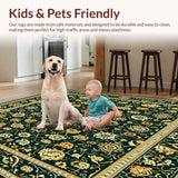 Ultra Soft Area Rug, Non Slip, Stain Resistant, Washable Area Rugs for Living Room, Bedroom, Modern Abstract Non Slip Kitchen Area(Black)