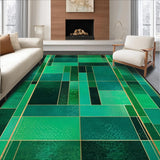 Ultra Soft Area Rug, Non Slip, Stain Resistant, Washable Area Rugs for Living Room, Bedroom, Vibrant Modern Patterned Elegance(Green)