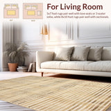 Ultra Soft Area Rug, Non Slip, Stain Resistant, Washable Area Rugs for Living Room, Bedroom, Contemporary Taupe Animal Patterns(Beige)