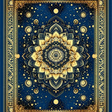 Ultra Soft Area Rug, Non Slip, Stain Resistant, Washable Area Rugs for Living Room, Bedroom, Sacred Golden Mandala Aesthetic(Gold)