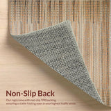 Ultra Soft Area Rug, Non Slip, Stain Resistant, Washable Area Rugs for Living Room, Bedroom, Artful Textured Jute and Cotton Blend(Gray)