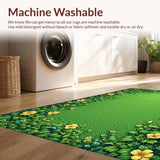 Ultra Soft Area Rug, Non Slip, Stain Resistant, Washable Area Rugs for Living Room, Bedroom, Nature-Inspired Circular Rug for Living Room Decor(Green)