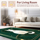 Ultra Soft Area Rug, Non Slip, Stain Resistant, Washable Area Rugs for Living Room, Bedroom, Vintage Whimsical Celestial Aesthetic(White)