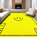 Ultra Soft Area Rug, Non Slip, Stain Resistant, Washable Area Rugs for Living Room, Bedroom, Joyful Modernist Aesthetic Flair(Yellow)