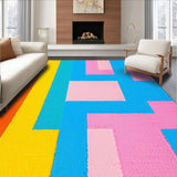 Ultra Soft Area Rug, Non Slip, Stain Resistant, Washable Area Rugs for Living Room, Bedroom, Multicolored Fun Activity Surface(Orange)
