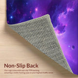 Ultra Soft Area Rug, Non Slip, Stain Resistant, Washable Area Rugs for Living Room, Bedroom, Radiant Galactic Dreamscape Pattern(Purple)