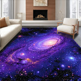 Ultra Soft Area Rug, Non Slip, Stain Resistant, Washable Area Rugs for Living Room, Bedroom, Cosmic Vibrant Celestial Pattern(Purple)