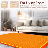 Ultra Soft Area Rug, Non Slip, Stain Resistant, Washable Area Rugs for Living Room, Bedroom, Joyful Irregular Shape Kids Decor(Orange)