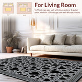 Playful Whimsical Shag Design(Black)