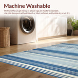 Ultra Soft Area Rug, Non Slip, Stain Resistant, Washable Area Rugs for Living Room, Bedroom, Tranquil Sky Blue Textile Art(Blue)
