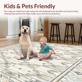 Luxe Neutral Tribal Diamond With Farmhouse Geometric(Beige)