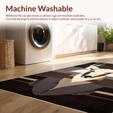 Ultra Soft Area Rug, Non Slip, Stain Resistant, Washable Area Rugs for Living Room, Bedroom, Vibrant Wildlife Inspired Texture(Brown)