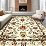 Jacobean Inspired Botanical for Contemporary Home Floor Cover(Beige)