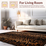 Ultra Soft Area Rug, Non Slip, Stain Resistant, Washable Area Rugs for Living Room, Bedroom, Bold Wildlife Inspired Decor(Brown)