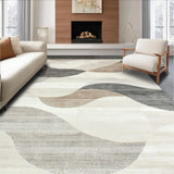 Ultra Soft Area Rug, Non Slip, Stain Resistant, Washable Area Rugs for Living Room, Bedroom, Elegant Earthy Toned Design(Beige)