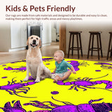 Ultra Soft Area Rug, Non Slip, Stain Resistant, Washable Area Rugs for Living Room, Bedroom, Festive Lobster Graphic Delight(Yellow)