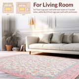 Ultra Soft Area Rug, Non Slip, Stain Resistant, Washable Area Rugs for Living Room, Bedroom, Indoor Ultra Beige(White)