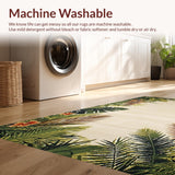 Ultra Soft Area Rug, Non Slip, Stain Resistant, Washable Area Rugs for Living Room, Bedroom, Elegant Soft Neutral Botanical Motif(Beige)