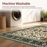 Ultra Soft Area Rug, Non Slip, Stain Resistant, Washable Area Rugs for Living Room, Bedroom, Rustic Boho(Beige)
