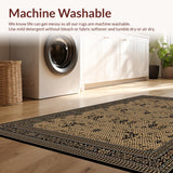 Ultra Soft Area Rug, Non Slip, Stain Resistant, Washable Area Rugs for Living Room, Bedroom, Quirky Textured Natural Coir Design(Gold)