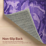 Ultra Soft Area Rug, Non Slip, Stain Resistant, Washable Area Rugs for Living Room, Bedroom, Delicate Ethereal Cloud Motif(Purple)