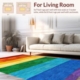 Ultra Soft Area Rug, Non Slip, Stain Resistant, Washable Area Rugs for Living Room, Bedroom, Modern Geometric Neutral Living Room Jute Rug(Red)