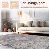 Ultra Soft Area Rug, Non Slip, Stain Resistant, Washable Area Rugs for Living Room, Bedroom, Premium Non-Slip Indoor Décor Washable Microfiber Accent Floor Mat(Gray)