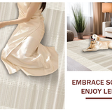 Chic Beige Abstract Linear Motif(Beige)