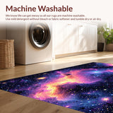 Ultra Soft Area Rug, Non Slip, Stain Resistant, Washable Area Rugs for Living Room, Bedroom, Planet Earth Kids Playroom Space-Themed Carpet(Purple)