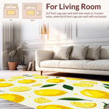 Ultra Soft Area Rug, Non Slip, Stain Resistant, Washable Area Rugs for Living Room, Bedroom, Vivid Rainbow Tiled Aesthetic(Yellow)