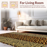 Ultra Soft Area Rug, Non Slip, Stain Resistant, Washable Area Rugs for Living Room, Bedroom, Stylish Abstract Animal Imagery(Brown)