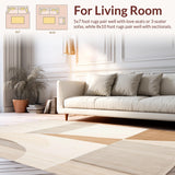 Ultra Soft Area Rug, Non Slip, Stain Resistant, Washable Area Rugs for Living Room, Bedroom, Modern Beige Semi Circle Kitchen With Dirt Repellent Technology(Beige)