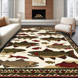 Ultra Soft Area Rug, Non Slip, Stain Resistant, Washable Area Rugs for Living Room, Bedroom, Rustic Earthy Animal Print Style(Ivory)