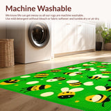 Ultra Soft Area Rug, Non Slip, Stain Resistant, Washable Area Rugs for Living Room, Bedroom, Whimsical Vibrant Animal Theme(Green)