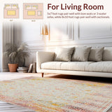 Ultra Soft Area Rug, Non Slip, Stain Resistant, Washable Area Rugs for Living Room, Bedroom, Boho Chic Area Non Slip Indoor Throw(Gray)