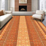Ultra Soft Area Rug, Non Slip, Stain Resistant, Washable Area Rugs for Living Room, Bedroom, Chic Contemporary Solid Look(Orange)