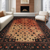 Ultra Soft Area Rug, Non Slip, Stain Resistant, Washable Area Rugs for Living Room, Bedroom, Vintage Country Charm Aesthetic(Red)
