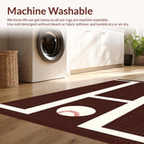 Ultra Soft Area Rug, Non Slip, Stain Resistant, Washable Area Rugs for Living Room, Bedroom, Whimsical Child-Friendly Baseball Design(Brown)
