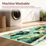 Imaginative Play Map Area with Whimsical Animal Inspired Geometric(Green)